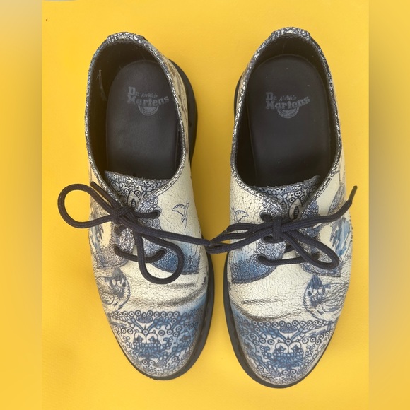 Dr. Martens Blue and White Artistic Flats - Picture 3 of 6